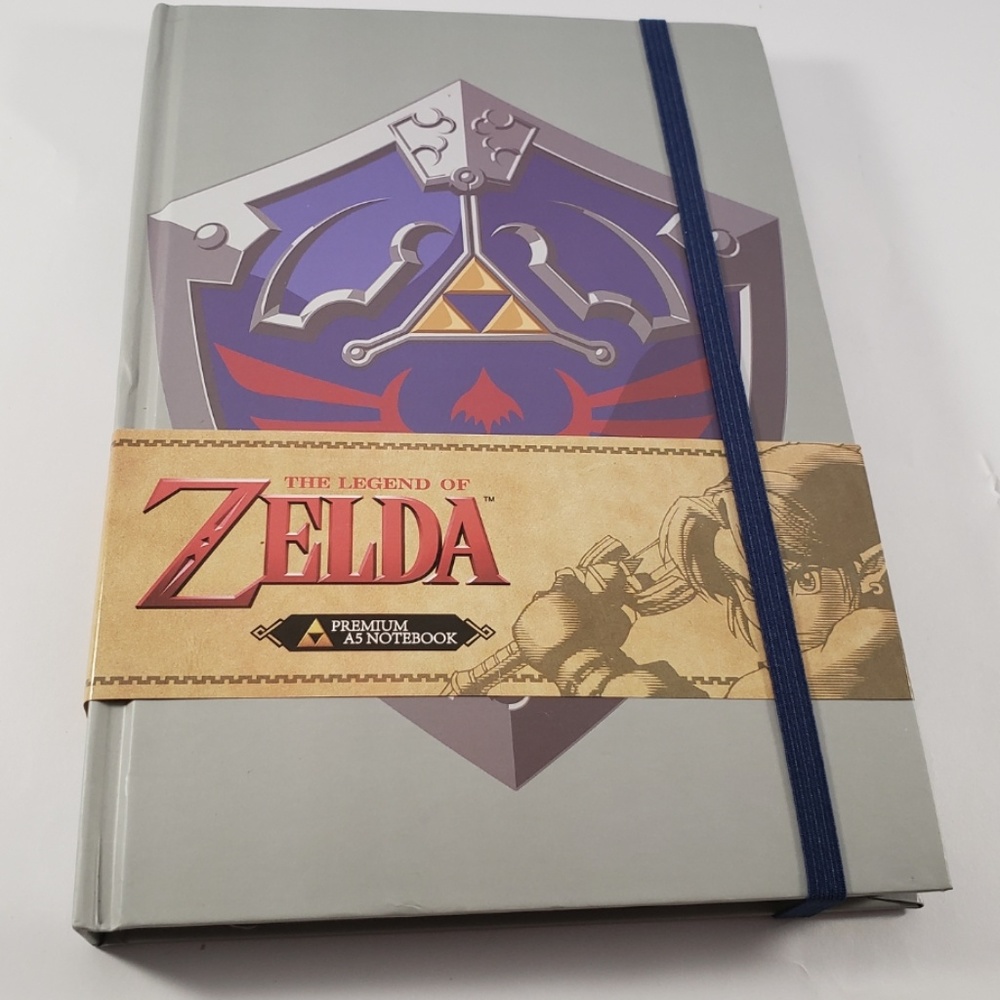 Grey Legend of Zelda Journal with Hyrule Shield